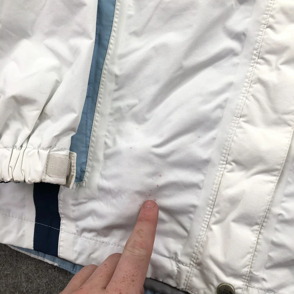 The North Face Jacket Womens Small White DryVent Hooded Full Zip Ski Snowboard